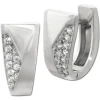 SilberDream Creole Dreiecke Zirkonia weiß 925 Sterling Silber Damen SDO4355W
