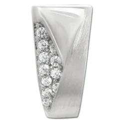 SilberDream Creole Dreiecke Zirkonia weiß 925 Sterling Silber Damen SDO4355W
