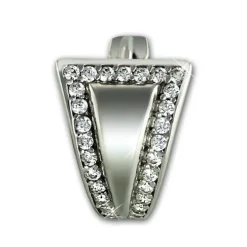 SilberDream Creole Dreieck Zirkonia weiß 925 Sterling Silber Damen SDO4333W