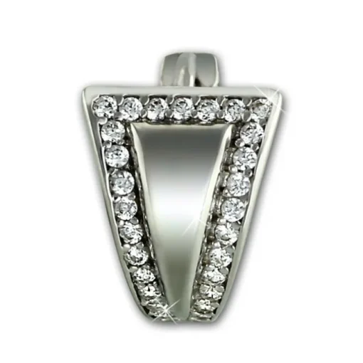 SilberDream Creole Dreieck Zirkonia weiß 925 Sterling Silber Damen SDO4333W