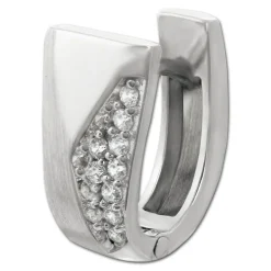SilberDream Creole Dreiecke Zirkonia weiß 925 Sterling Silber Damen SDO4355W