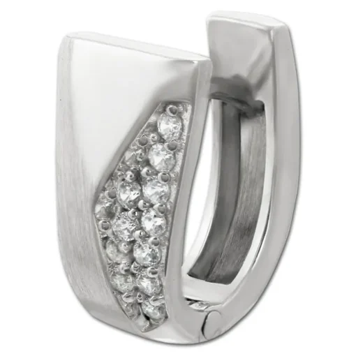 SilberDream Creole Dreiecke Zirkonia weiß 925 Sterling Silber Damen SDO4355W