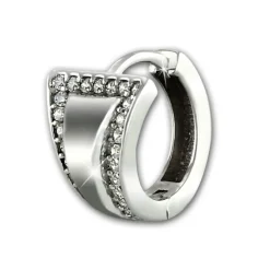 SilberDream Creole Dreieck Zirkonia weiß 925 Sterling Silber Damen SDO4333W