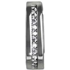 SilberDream Creole -eckig- Zirkonia weiß 925er Silber Damen SDO4363S