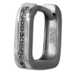 SilberDream Creole -eckig- Zirkonia weiß 925er Silber Damen SDO4363S