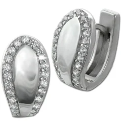 SilberDream Creole Elegance Zirkonia weiß 925 Sterling Silber Damen SDO4357W