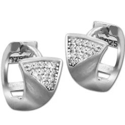 SilberDream Creole Elegance Zirkonia weiß 925 Sterling Silber Damen SDO4307W