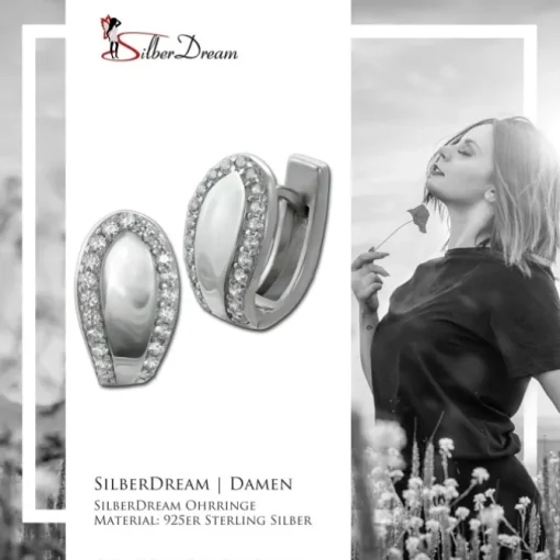 SilberDream Creole Elegance Zirkonia weiß 925 Sterling Silber Damen SDO4357W