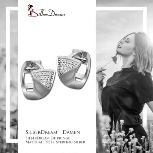 SilberDream Creole Elegance Zirkonia weiß 925 Sterling Silber Damen SDO4307W