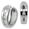 SilberDream Creole 3er Zirkonia weiß 925 Sterling Silber Damen SDO4411W