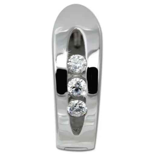 SilberDream Creole 3er Zirkonia weiß 925 Sterling Silber Damen SDO4411W