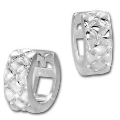 SilberDream Creole Fancy Zirkonia weiß 925 Sterling Silber Damen SDO4265W