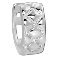 SilberDream Creole Fancy Zirkonia weiß 925 Sterling Silber Damen SDO4265W