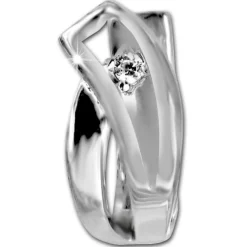 SilberDream Creole Fantasie Zirkonia weiß 925 Sterling Silber Damen SDO4359W