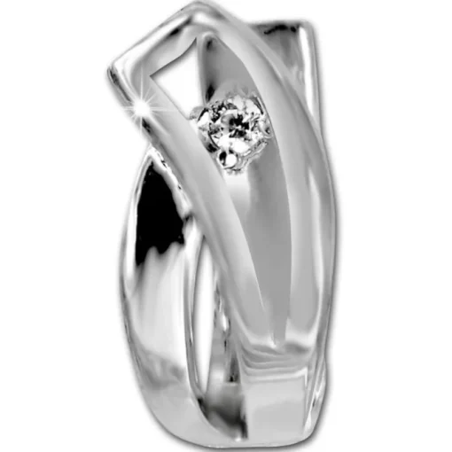 SilberDream Creole Fantasie Zirkonia weiß 925 Sterling Silber Damen SDO4359W