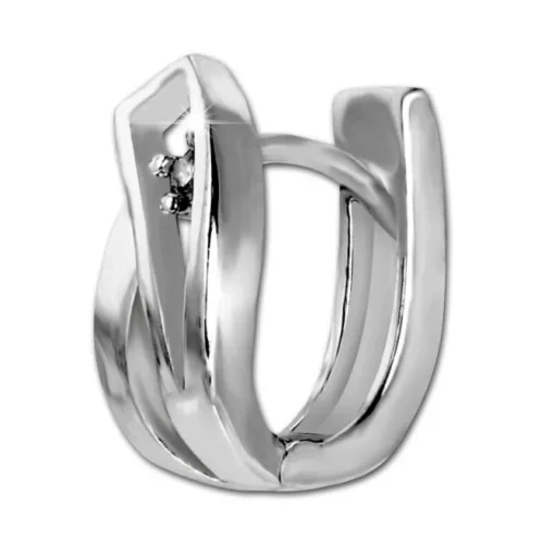 SilberDream Creole Fantasie Zirkonia weiß 925 Sterling Silber Damen SDO4359W