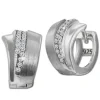 SilberDream Creole Fächer Zirkonia weiß 925 Sterling Silber Damen SDO4368W
