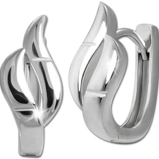 SilberDream Creole Flame 925 Sterling Silber Damen Ohrringe SDO4457J