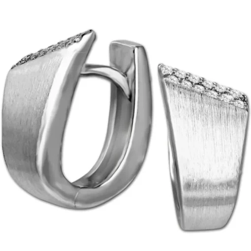 SilberDream Creole Fountain Zirkonia weiß 925 Sterling Silber Damen SDO4353W