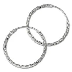 SilberDream Creole gedreht 30mm Ohrring 925 Silber SDO87123