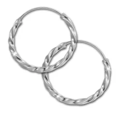 SilberDream Creole gedreht 20mm Ohrring 925 Silber SDO87122