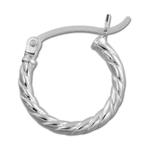 SilberDream Creole gedreht 15mm Damen Ohrring 925 Sterling Silber SDO0061J