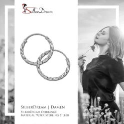 SilberDream Creole gedreht 20mm Ohrring 925 Silber SDO87122