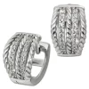 SilberDream Creole Geflecht Zirkonia weiß 925 Sterling Silber Damen SDO4412W