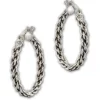 SilberDream Creole Geflecht 925 Sterling Silber Damen Ohrring SDO67312