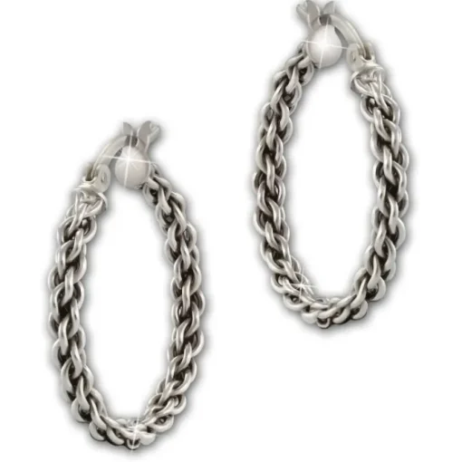 SilberDream Creole Geflecht 925 Sterling Silber Damen Ohrring SDO67312