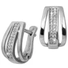 SilberDream Creole Glamour Zirkonia weiß 925 Sterling Silber Damen SDO4413W