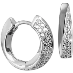 SilberDream Creole Glamour 2cm 925 Sterling Silber Damen Ohrringe SDO4438W