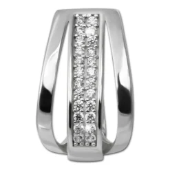 SilberDream Creole Glamour Zirkonia weiß 925 Sterling Silber Damen SDO4413W
