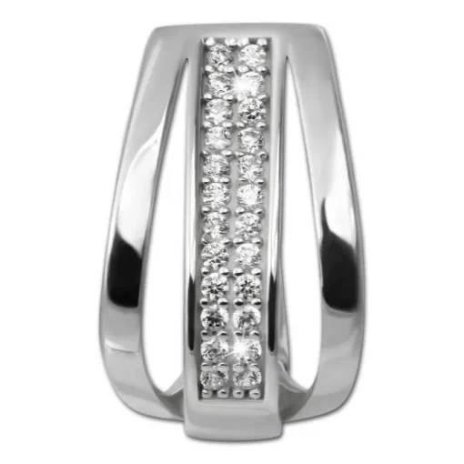 SilberDream Creole Glamour Zirkonia weiß 925 Sterling Silber Damen SDO4413W