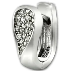 SilberDream Creole Glamour Zirkonia weiß 925 Sterling Silber Damen SDO4327W