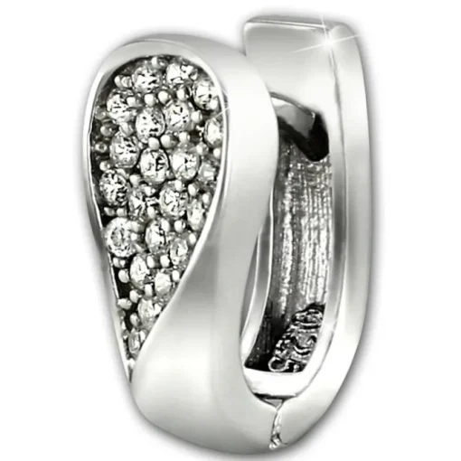 SilberDream Creole Glamour Zirkonia weiß 925 Sterling Silber Damen SDO4327W