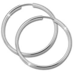 SilberDream Creole Glanz 40mm Ohrringe 925 Sterling Silber SDO0144