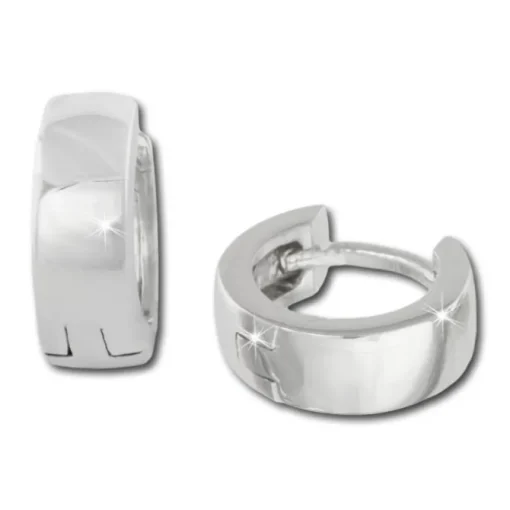SilberDream Creole Glanz klein 12mm 925 Sterling Silber Ohrring SDO333S2