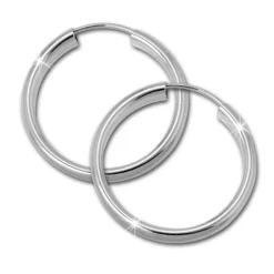 SilberDream Creole Glanz 25mm Ohrringe 925 Sterling Silber SDO0142