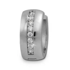 SilberDream Creole Glanz Zirkonia weiß 925 Sterling Silber Ohrring SDO349S