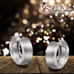 SilberDream Creole Glanz 11mm 925 Sterling Silber Ohrring SDO4298J