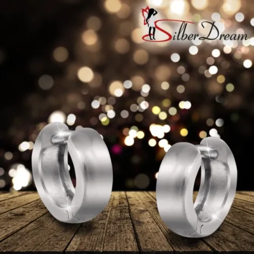 SilberDream Creole Glanz 11mm 925 Sterling Silber Ohrring SDO4298J