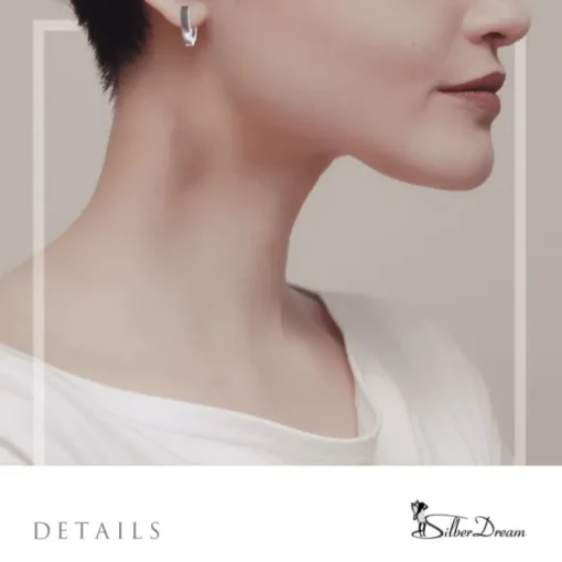 SilberDream Creole glanz 925 Sterling Silber Ohrring SDO307