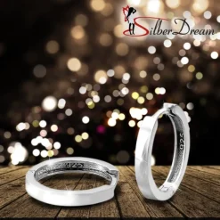 SilberDream Creole Glanz 17mm 925 Sterling Silber Ohrring SDO4310J