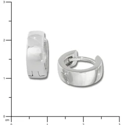 SilberDream Creole Glanz klein 12mm 925 Sterling Silber Ohrring SDO333S2