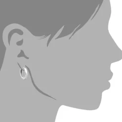 SilberDream Creole Glanz 17mm 925 Sterling Silber Ohrring SDO4310J