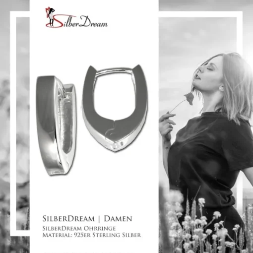 SilberDream Creole glanz 925 Sterling Silber Ohrring SDO307