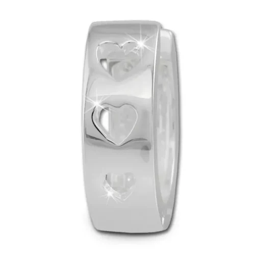 SilberDream Creole Herz 925 Sterling Silber Damen Ohrring SDO373S