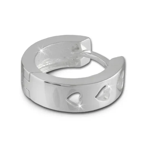 SilberDream Creole Herz 925 Sterling Silber Damen Ohrring SDO373S