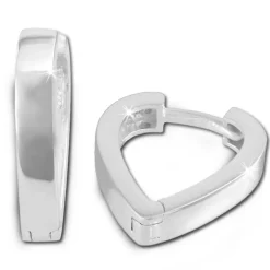 SilberDream Creole Herz glanz 925 Sterling Silber Damen Ohrring SDO374S